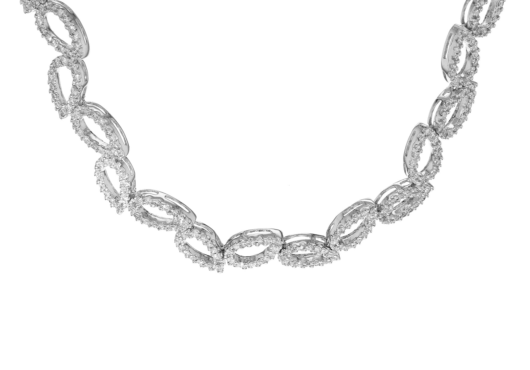 18ct White Gold 1.72ct Diamond Teardrop Necklace