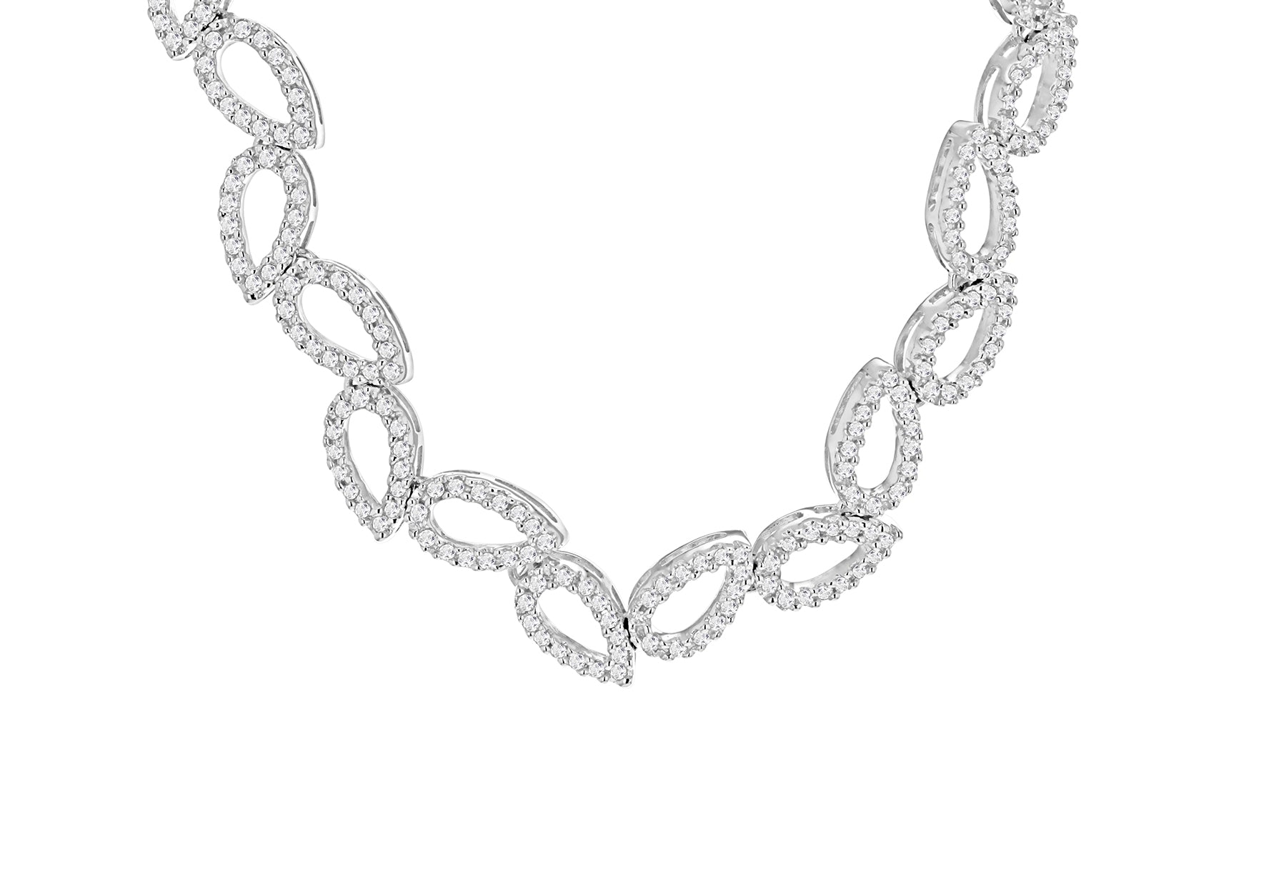 18ct White Gold 1.72ct Diamond Teardrop Necklace