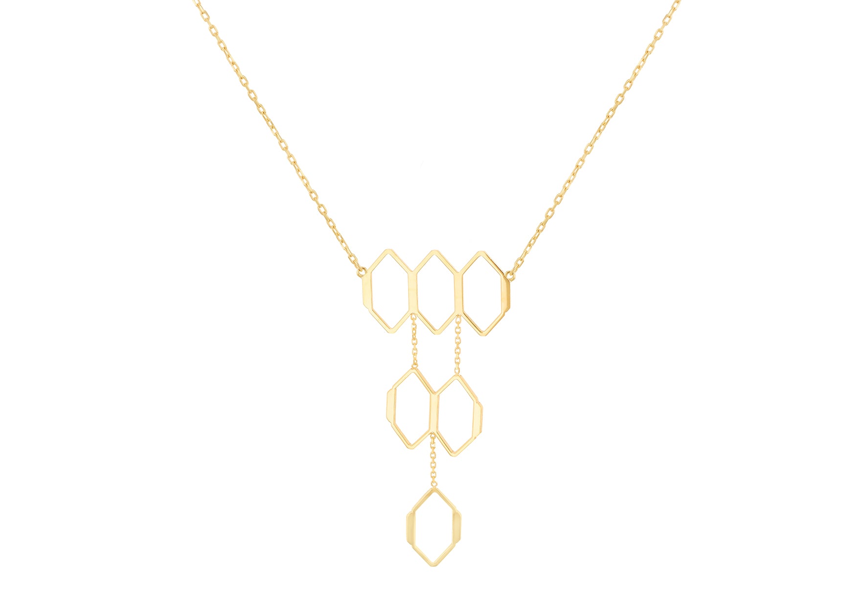 9ct Yellow Gold Honeycomb Necklace