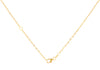 9ct Yellow Gold Blue Topaz  0.135ct Diamond Pendant Necklace
