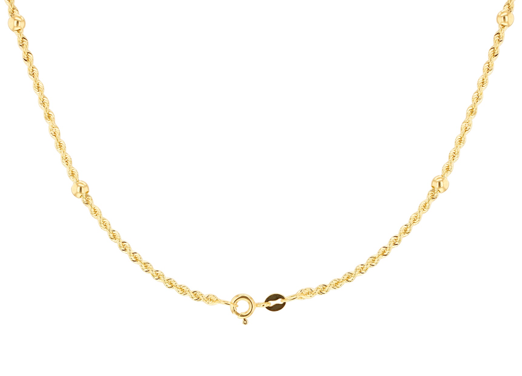 9ct Yellow Gold Rope & Ball Chain