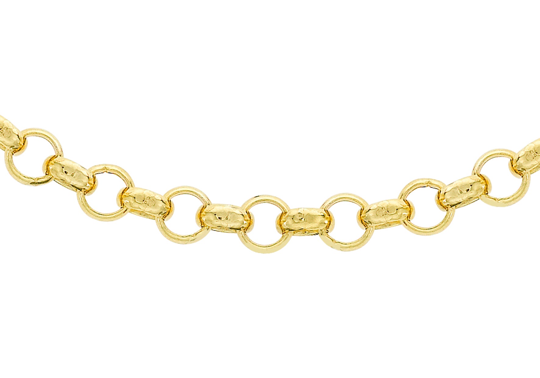 9ct Yellow Gold 160 Round Belcher Chain