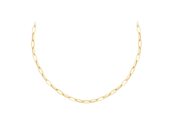 9ct Yellow Gold Paper Chain Necklace