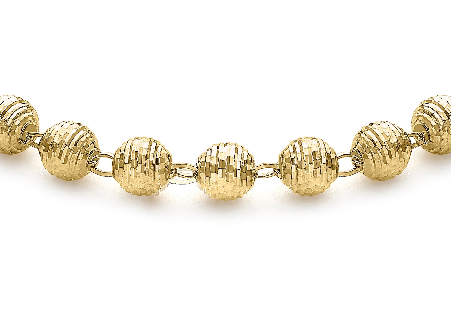 9ct Yellow Gold Faceted Balls Bracelet