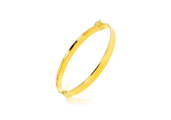 9ct Yellow Gold Wide Bangle