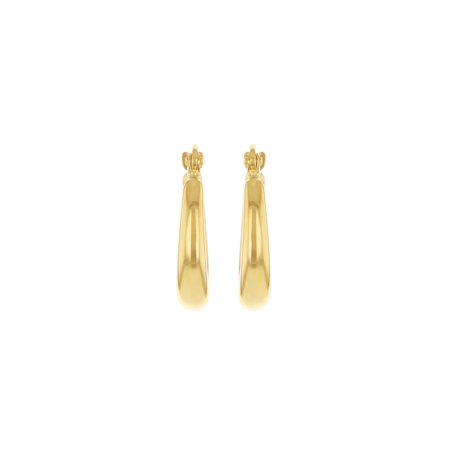 9ct Yellow Gold Chunky Tapered Hoop Earrings