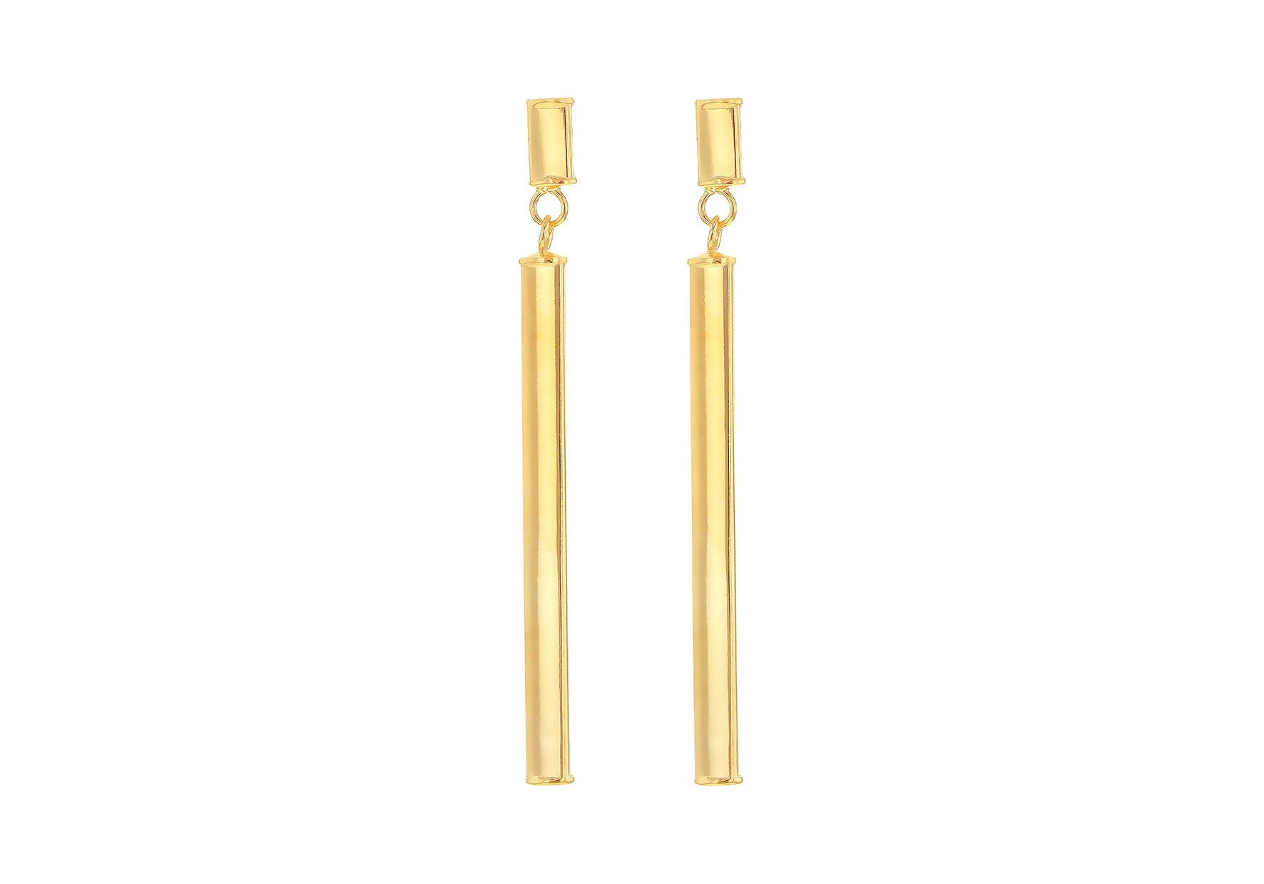 9ct Yellow Gold Bar Drop Earrings