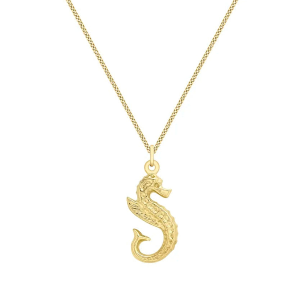 9ct Yellow Gold Seahorse Pendant