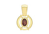 9ct Yellow Gold Openwork Oval Garnet Pendant