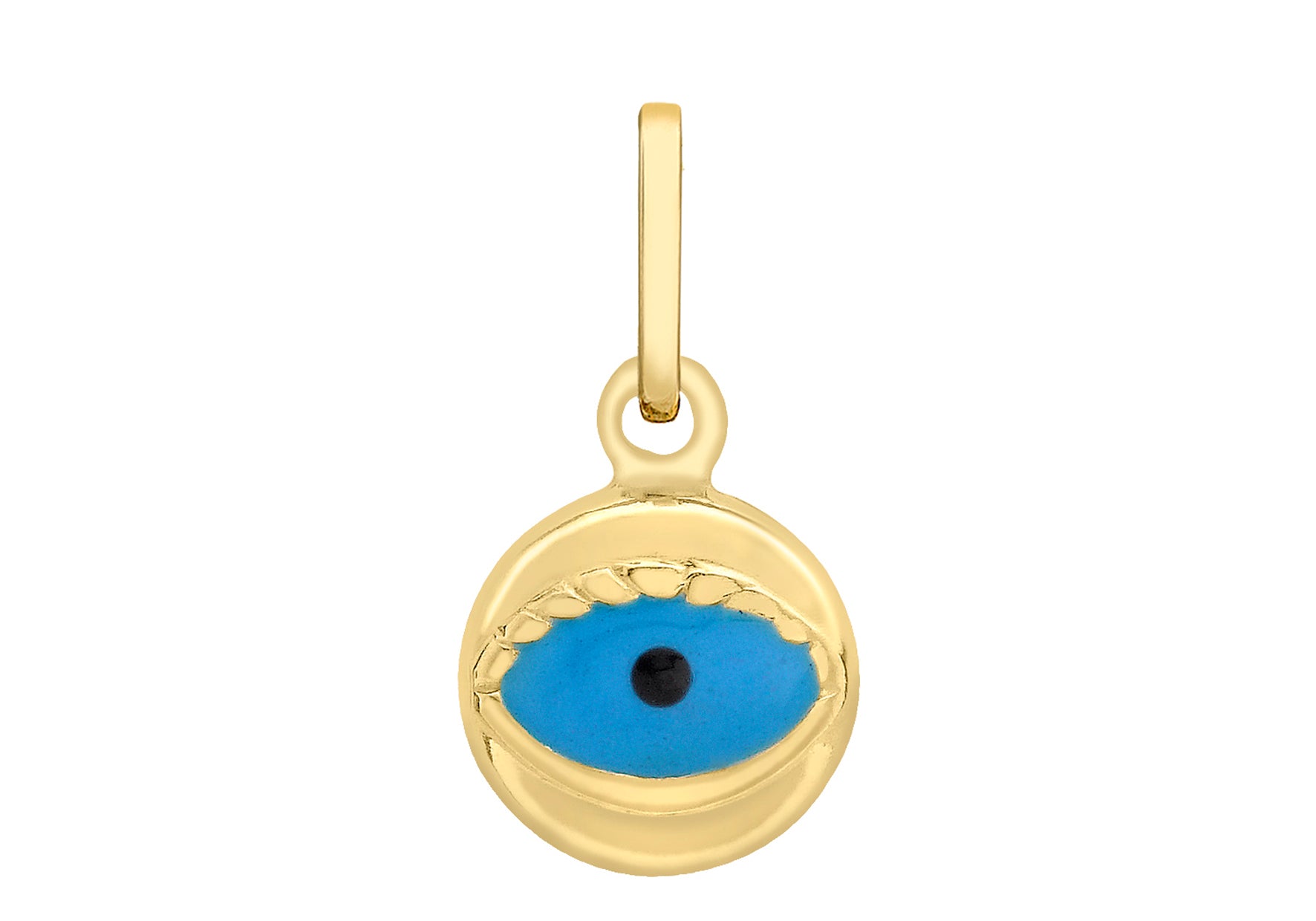 9ct Yellow Gold Enamel Evil Eye Pendant