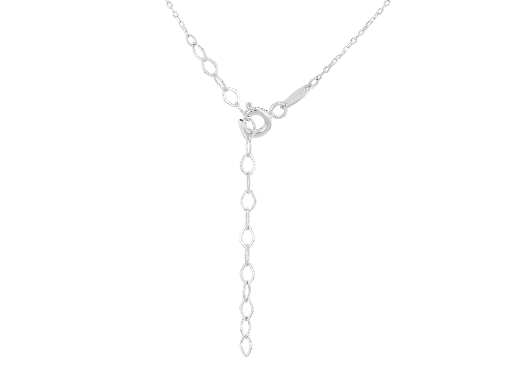 9ct White Gold Infinity Necklace