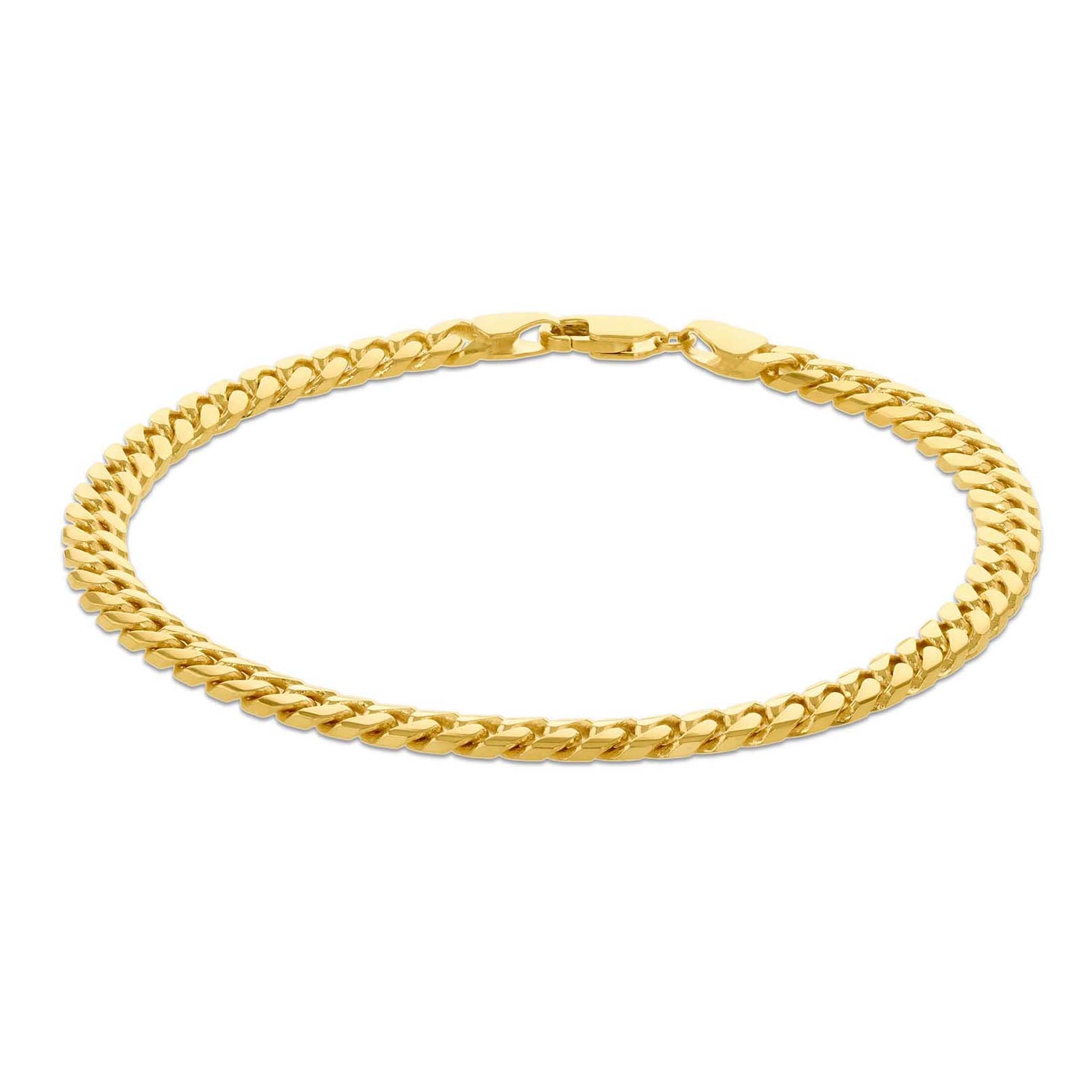 14ct Yellow Gold 140 Round Curb Bracelet