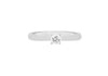 18ct White Gold 0.50ct Lab Diamond Band Solitaire Ring