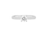 18ct White Gold 1.00ct Diamond Peaked Band Solitaire Ring