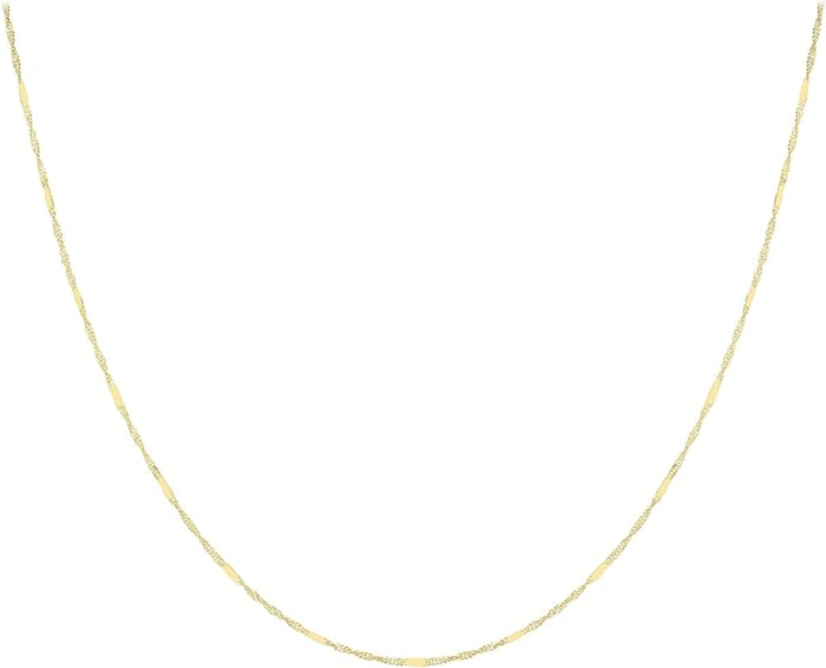 9ct Yellow Gold 20 Twist Bar Curb Chain