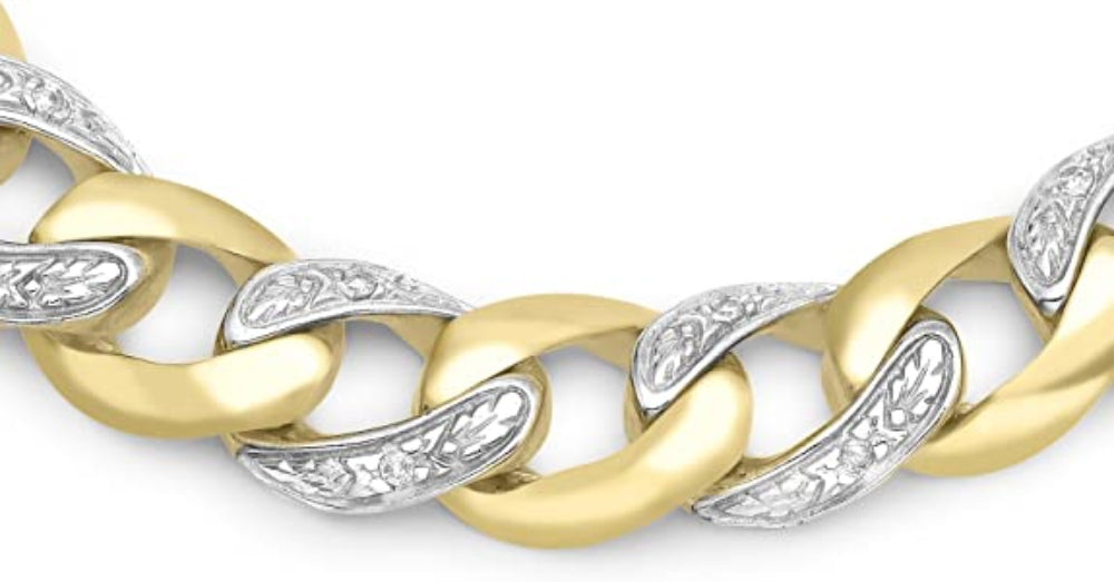 9ct жълто злато 0,24ct диамантена гривна