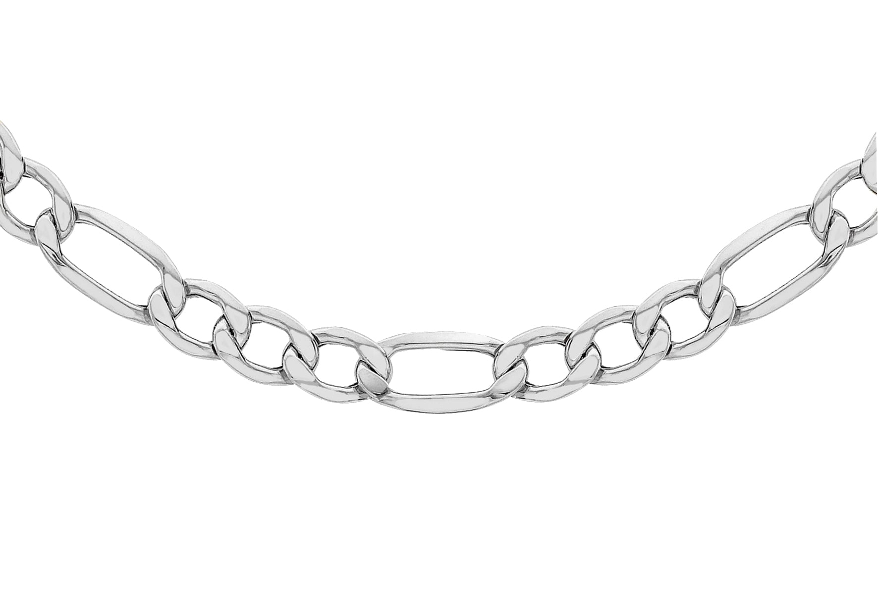 Sterling Silver 180 Diamond Cut Figaro Chain