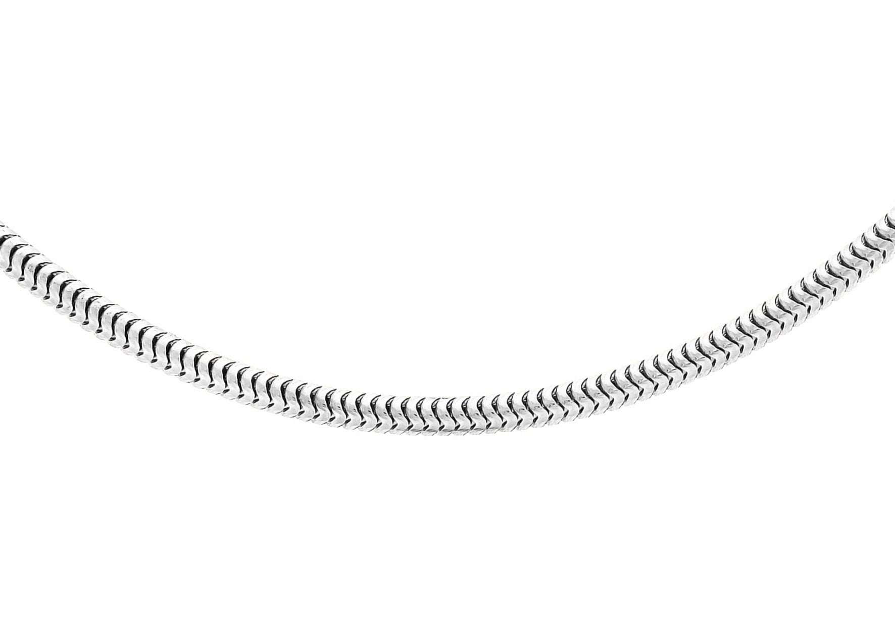Sterling Silver Heart Tag Adjustable Slim Snake Slider Chain