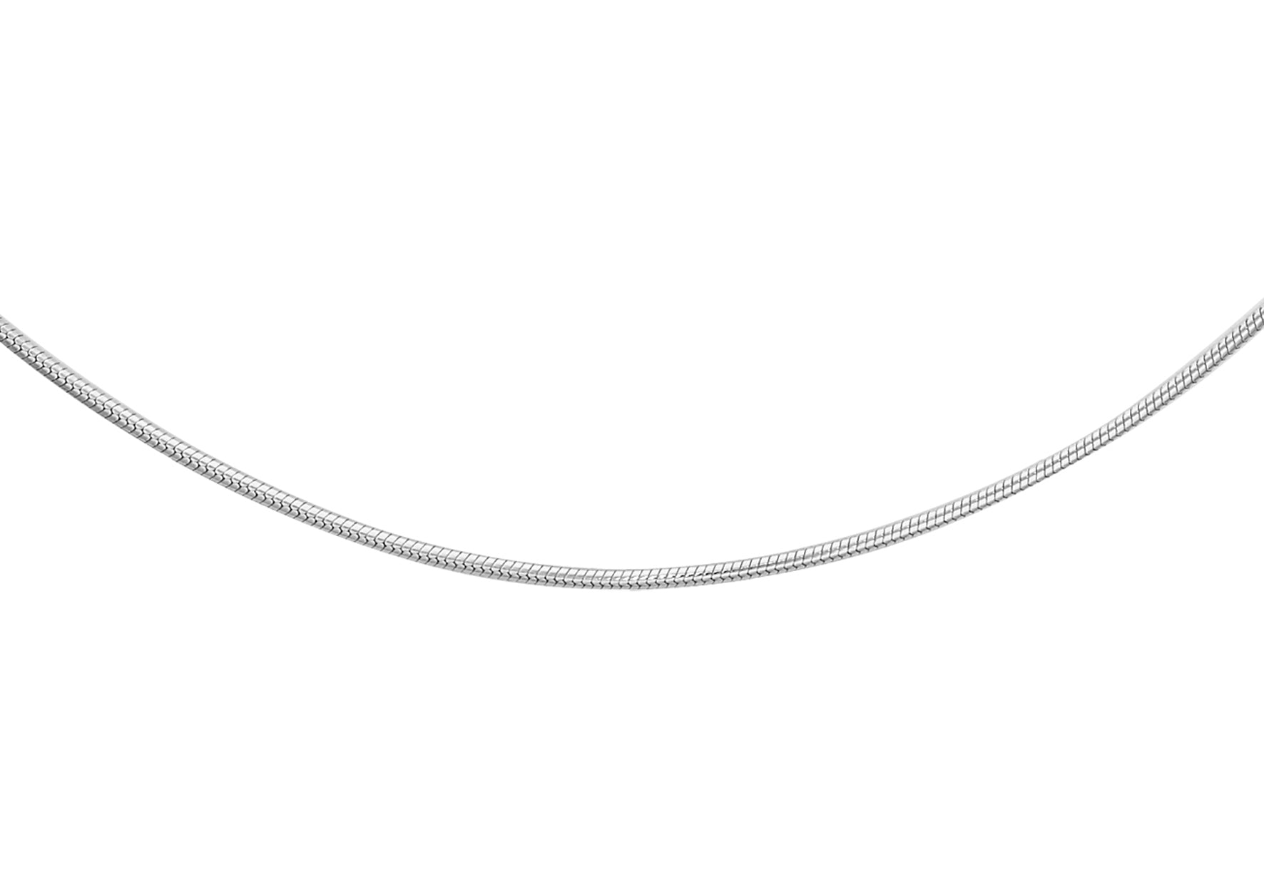 Platinum 30 Round Slim Snake Chain