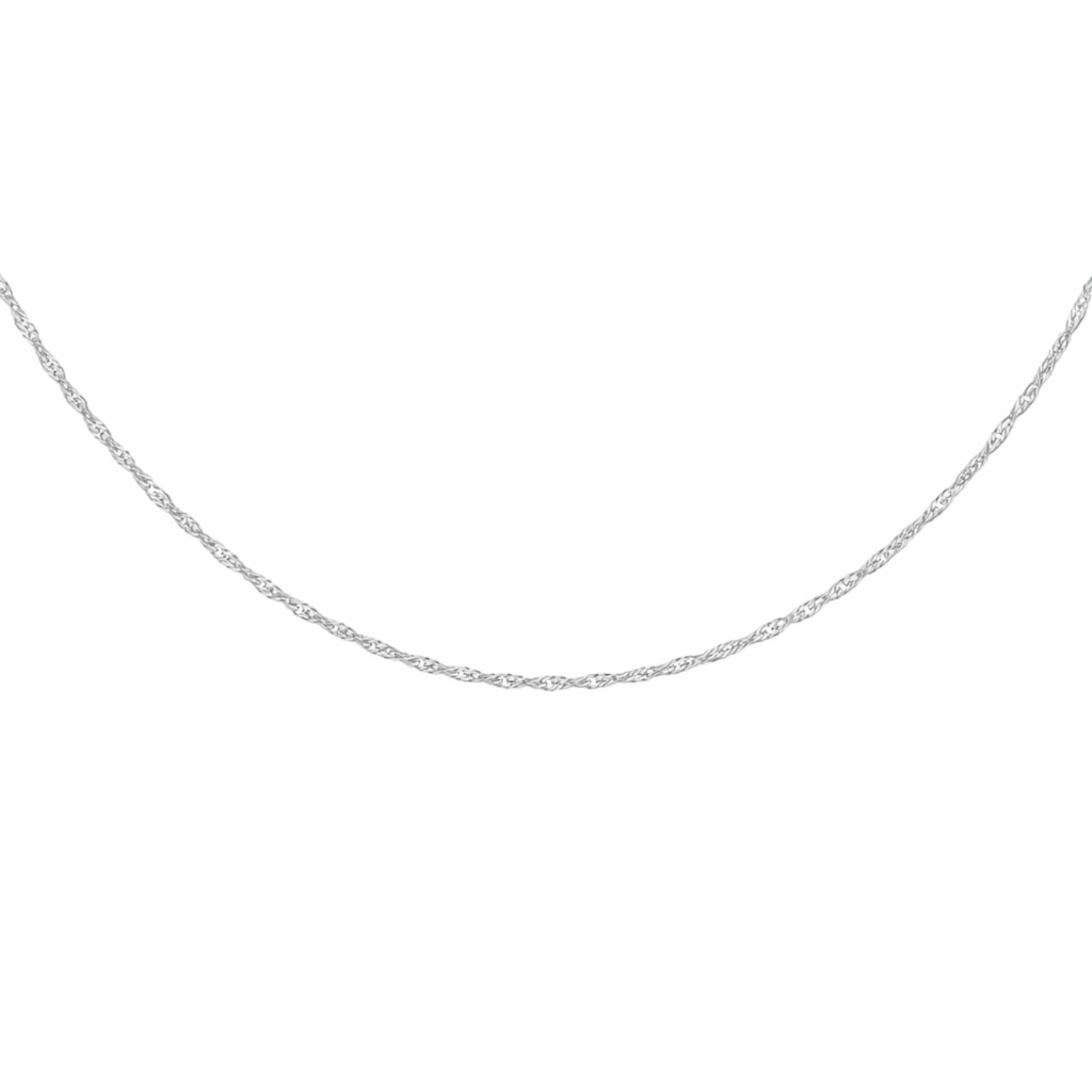 Platinum 20 Twist Slim Curb Chain