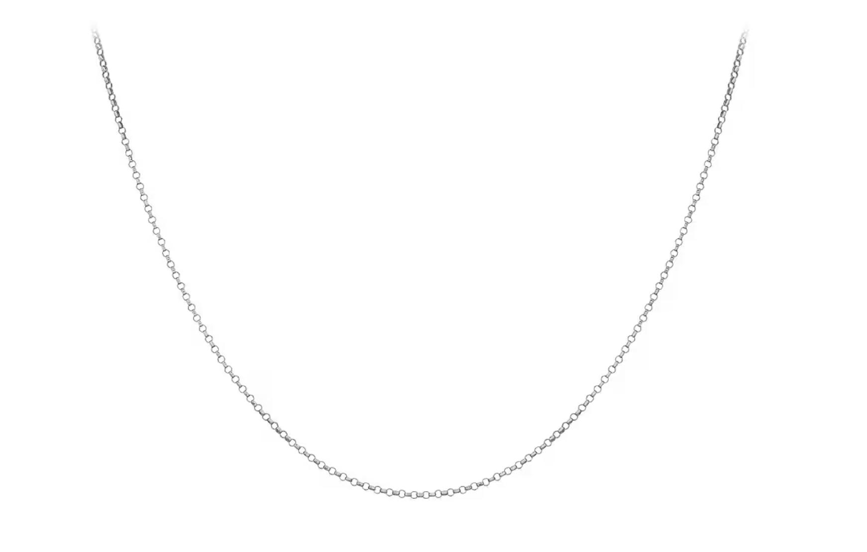 18ct White Gold 45 Round Belcher Chain