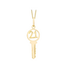 9ct Yellow Gold '21' Key Pendant