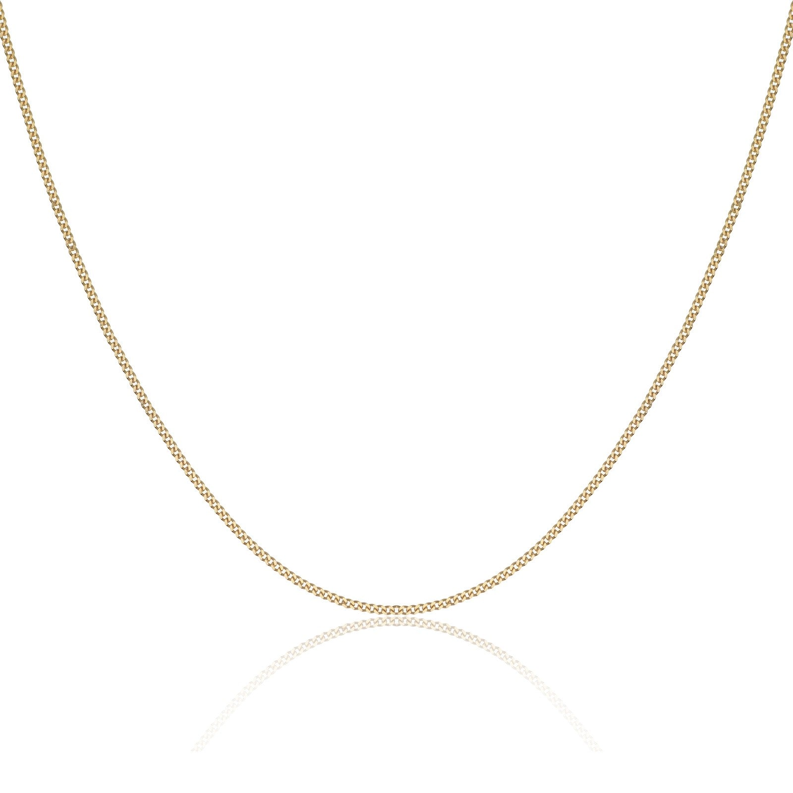 9ct Yellow Gold 25 Diamond Cut Adjustable Curb Chain