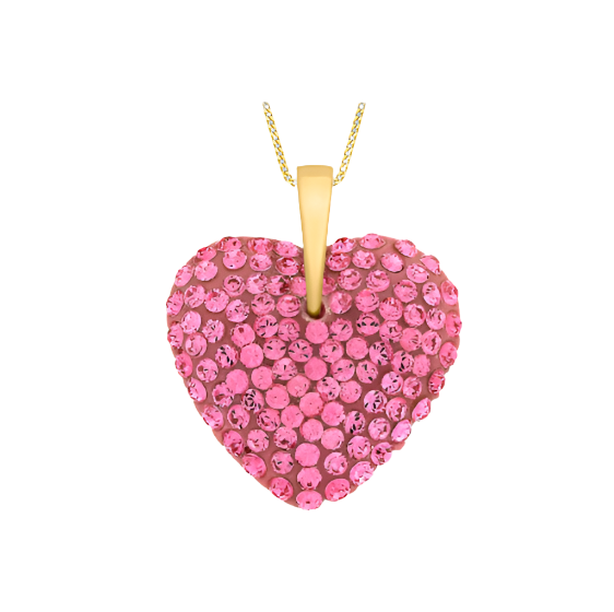 9ct Crystal Heart Pendant 9ct Crystal Heart Pendant