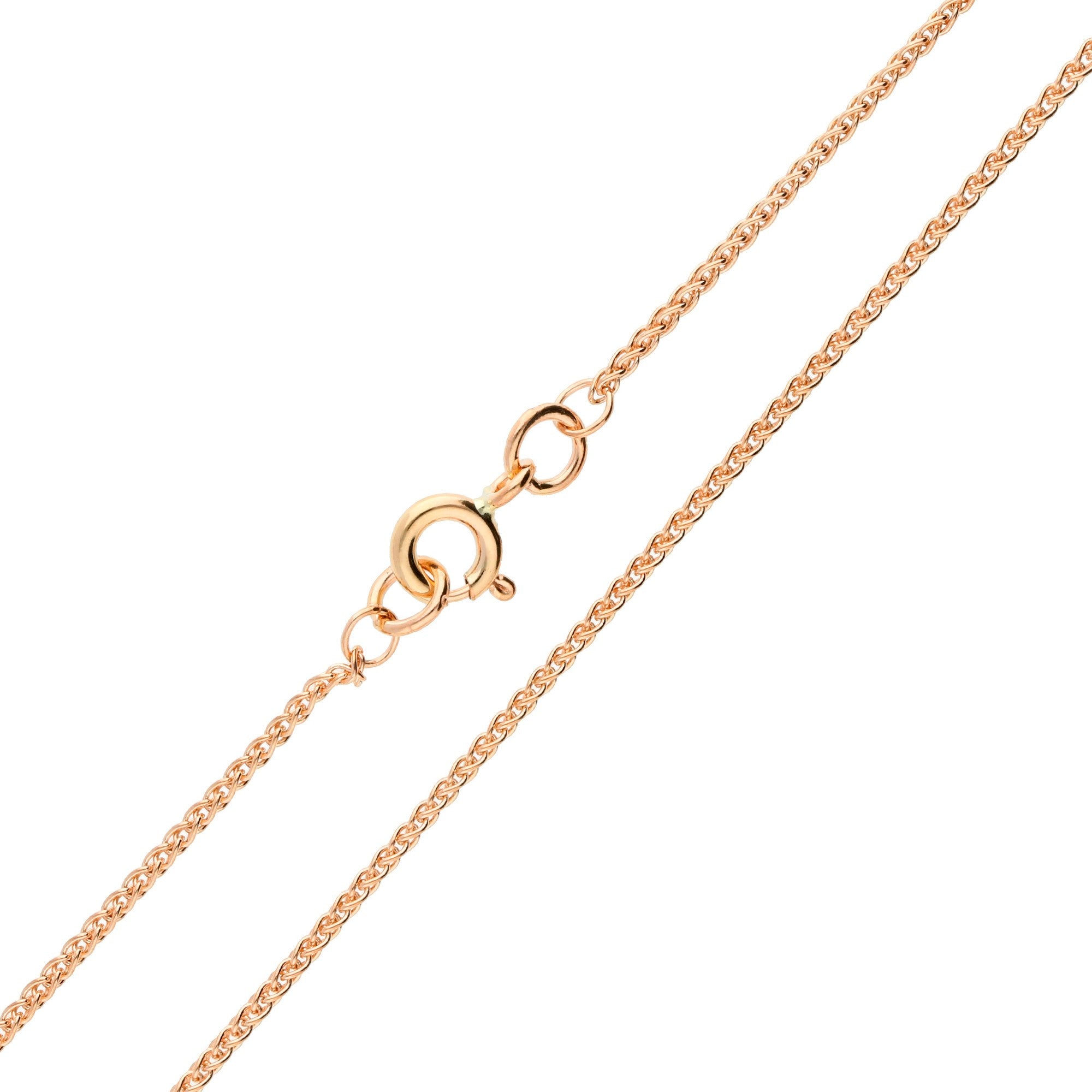 9ct Rose Gold Slim Spiga Chain
