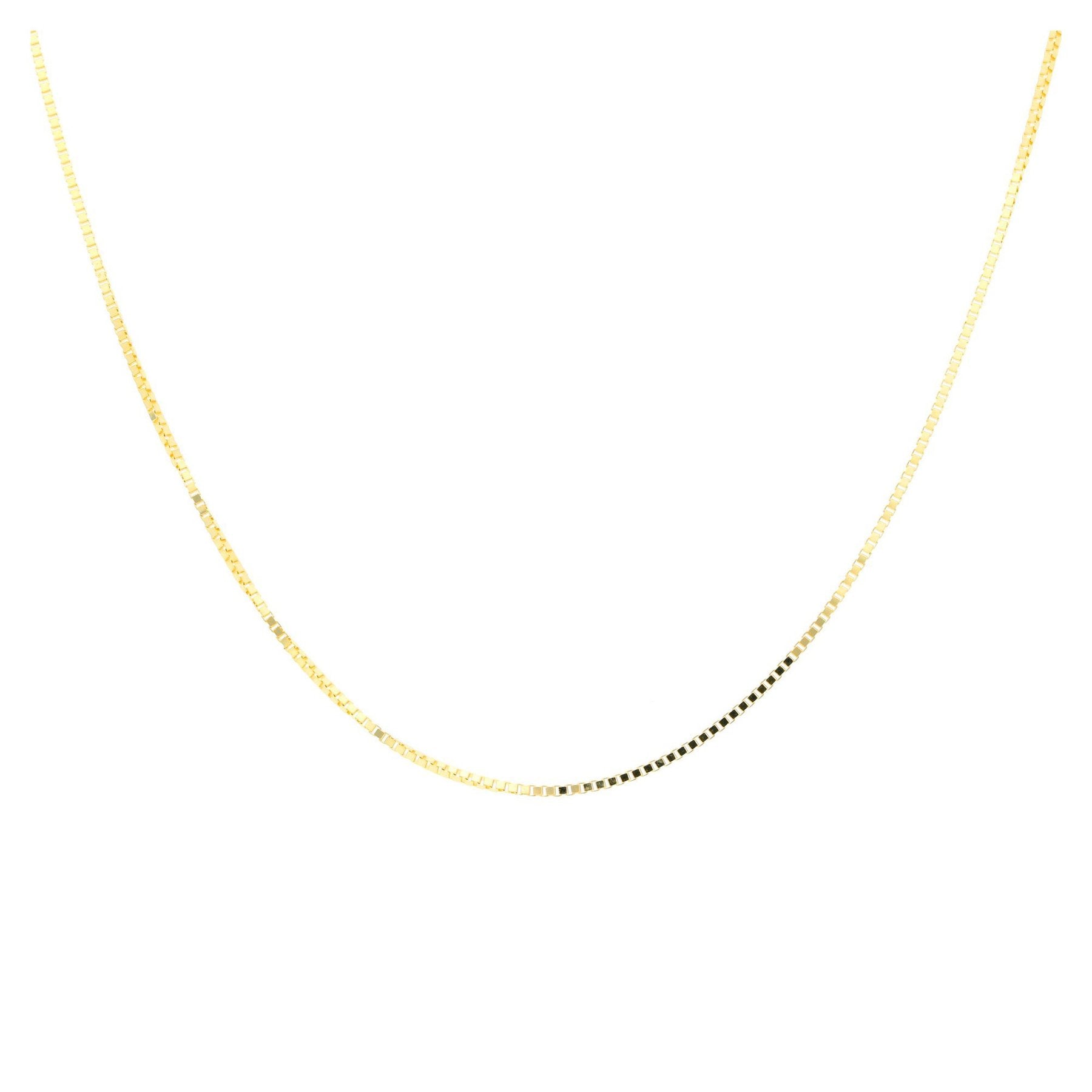 18ct Yellow Gold 8 Sided Box Chain