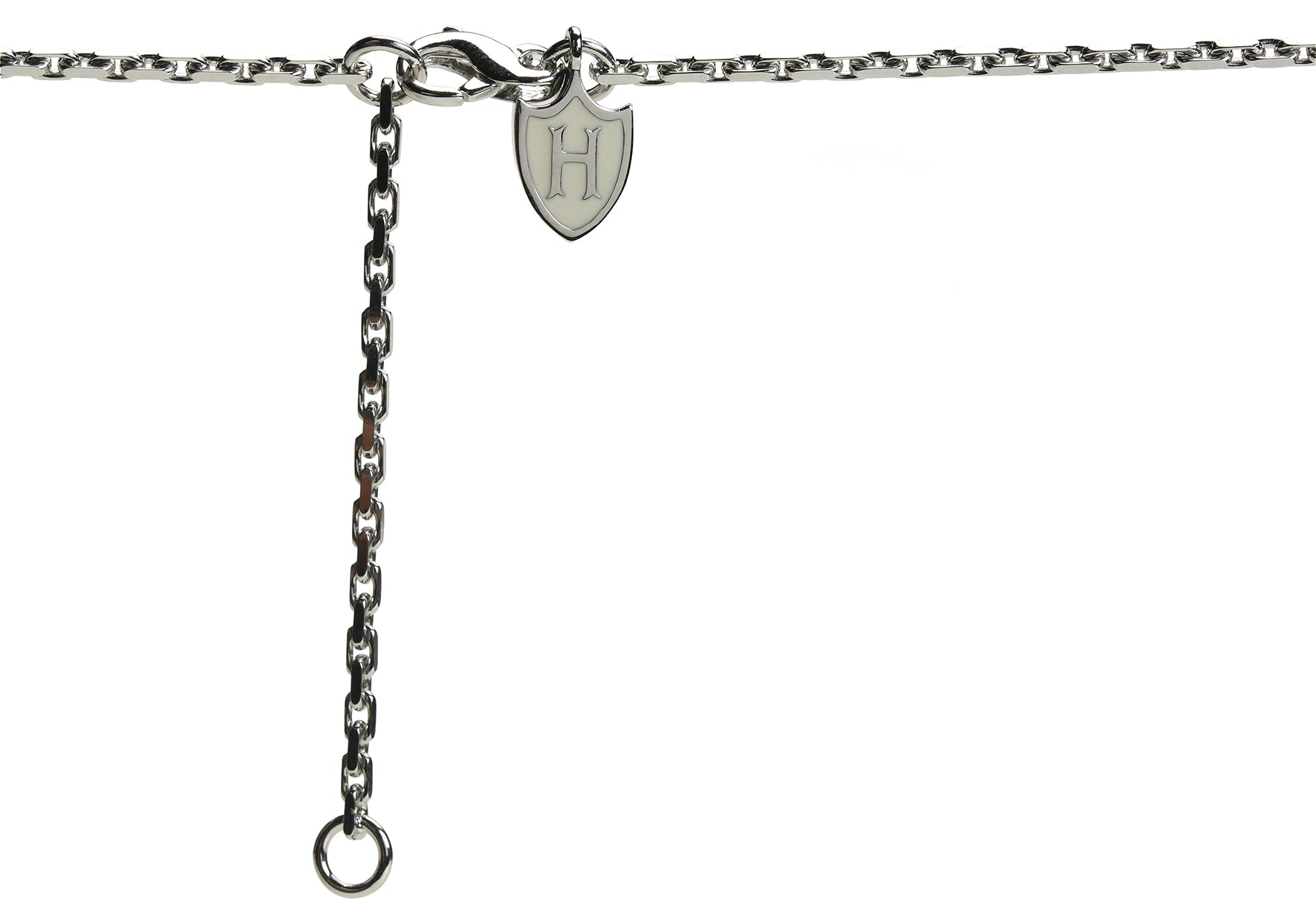 Hoxton London Men's Sterling Silver Twist Bullet Adjustable Necklace