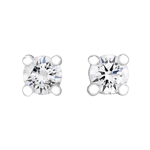 9ct White Gold 0.50ct Diamond Solitaire Stud Earrings