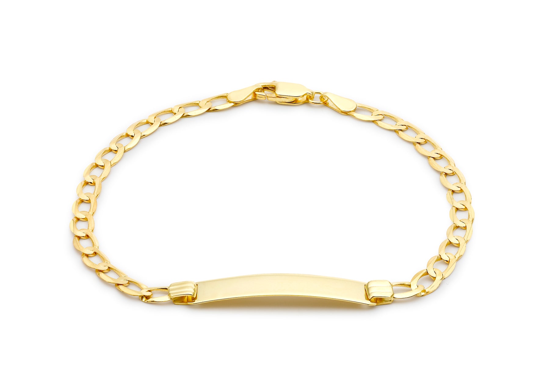 Mens white deals gold id bracelet