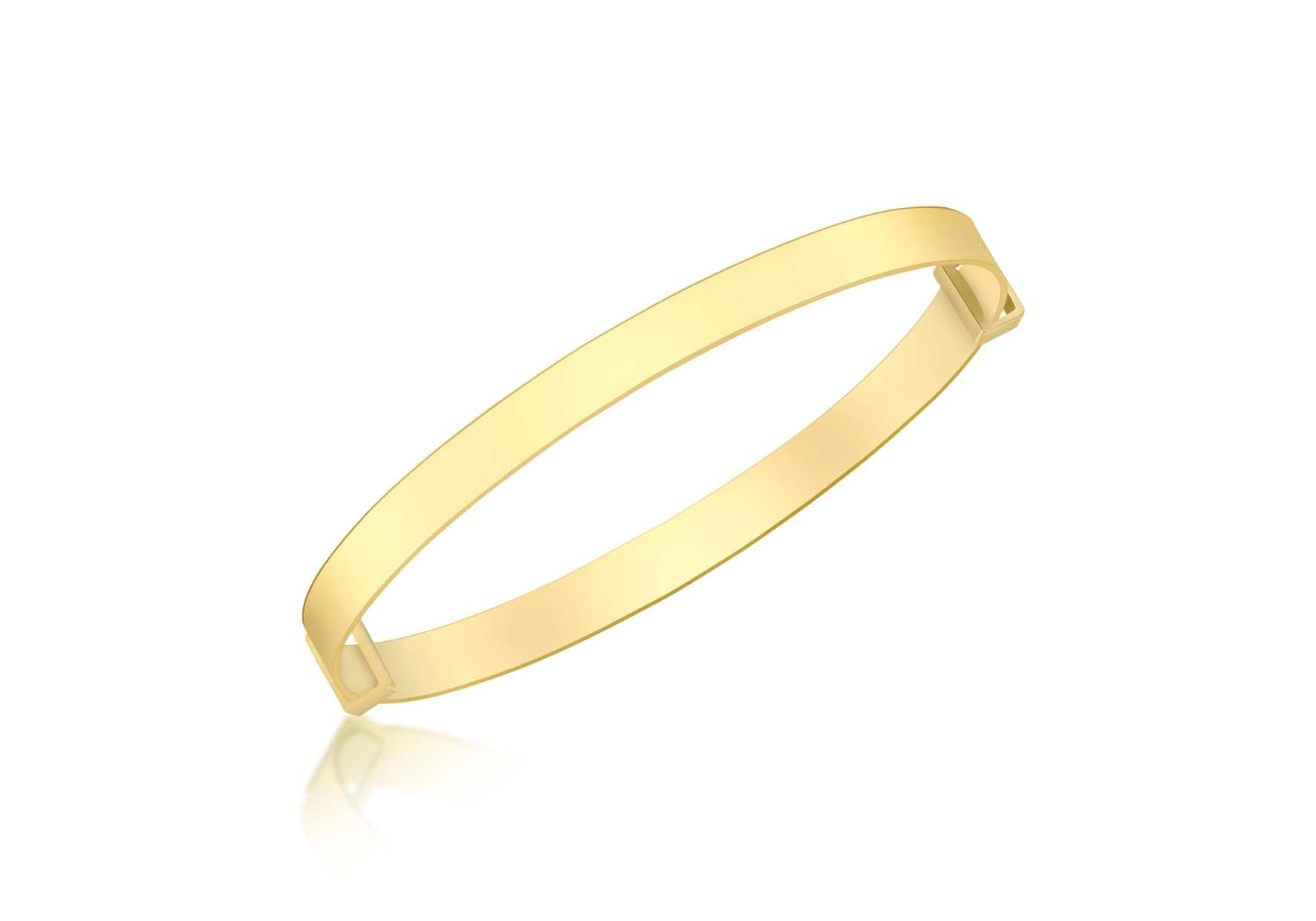 9ct Yellow Gold Plain Expandable Baby Bangle