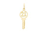 9ct Yellow Gold 10mm x 25mm '21' Key Pendant