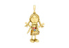 9ct Yellow Gold Multi-Coloured Zirconia Rag Doll Pendant