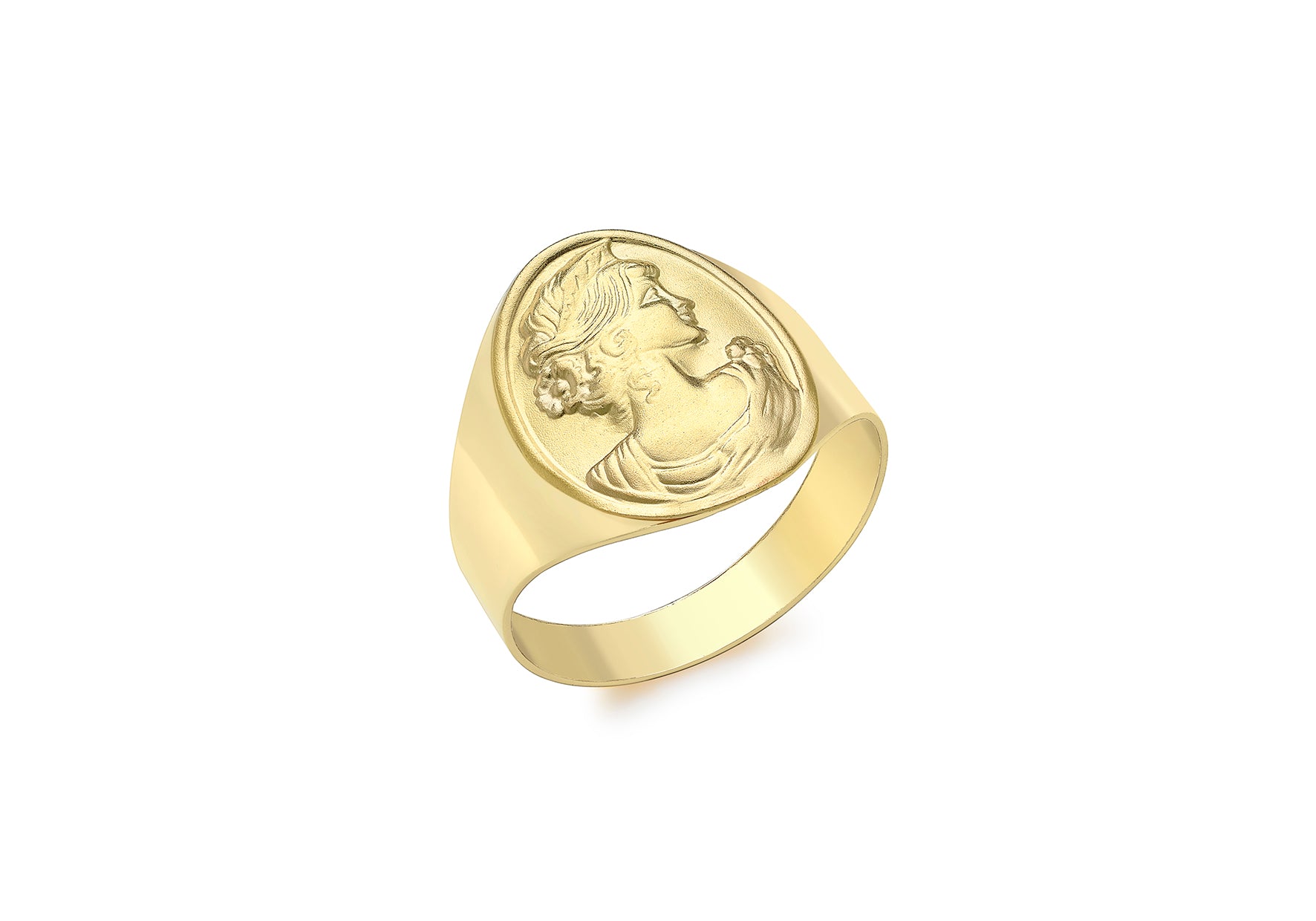 9ct Yellow Gold Oval Cameo Ring