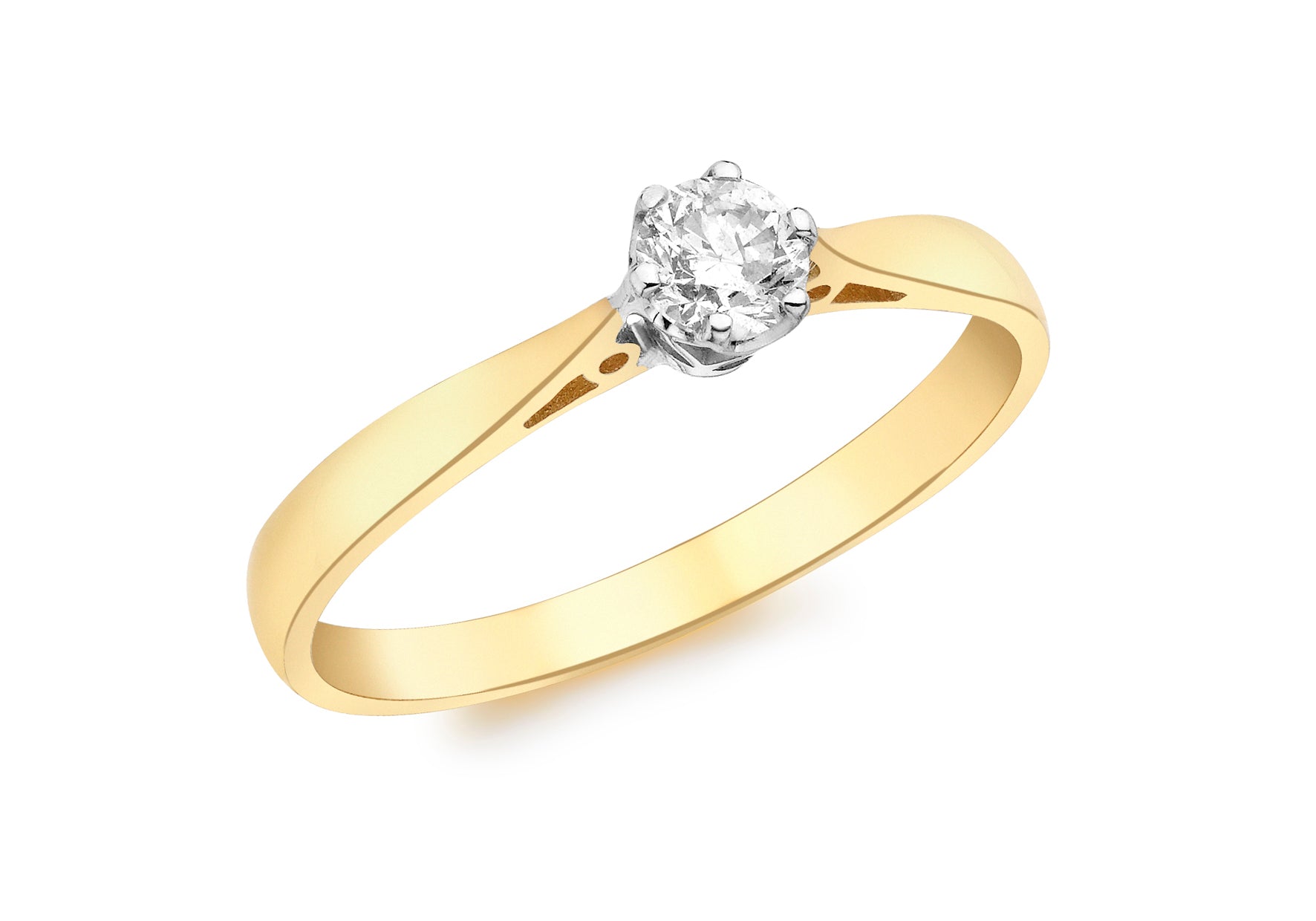 9 carat gold solitaire on sale diamond ring