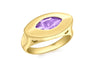 9ct Yellow Gold Marquise Amethyst Ring