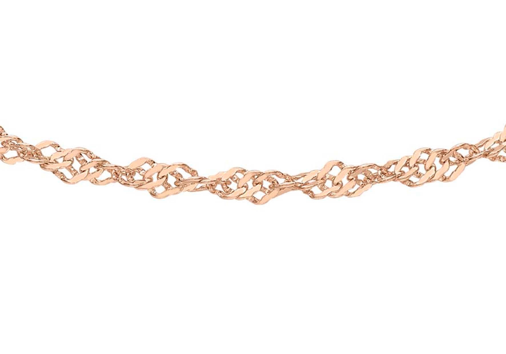 9ct Rose Gold 20 Twist Curb Chain