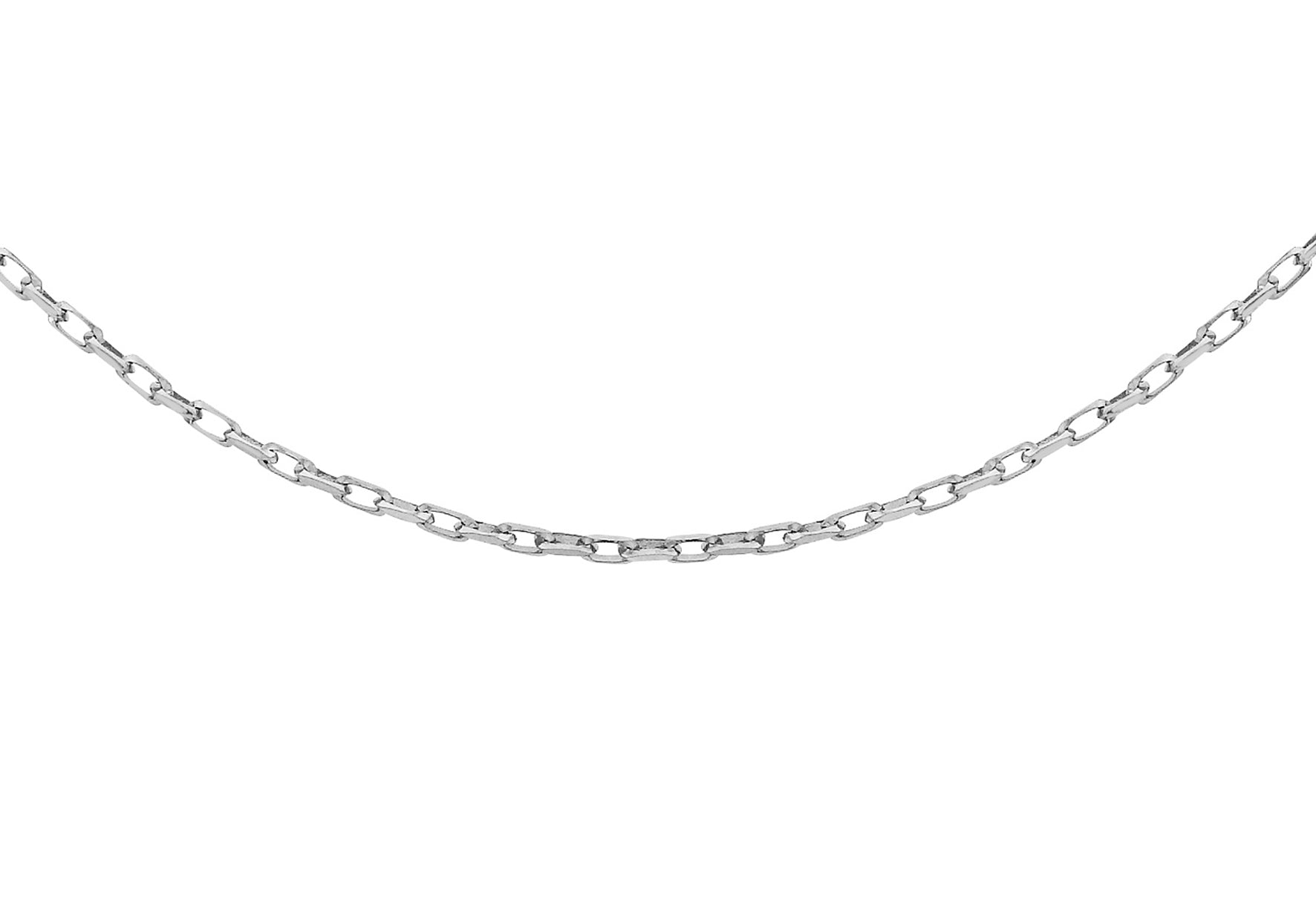 9ct White Gold Belcher Chain 20"9