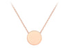 9ct Rose Gold 10mm Disc Adjustable Necklace  41m/16"-43m/17"9
