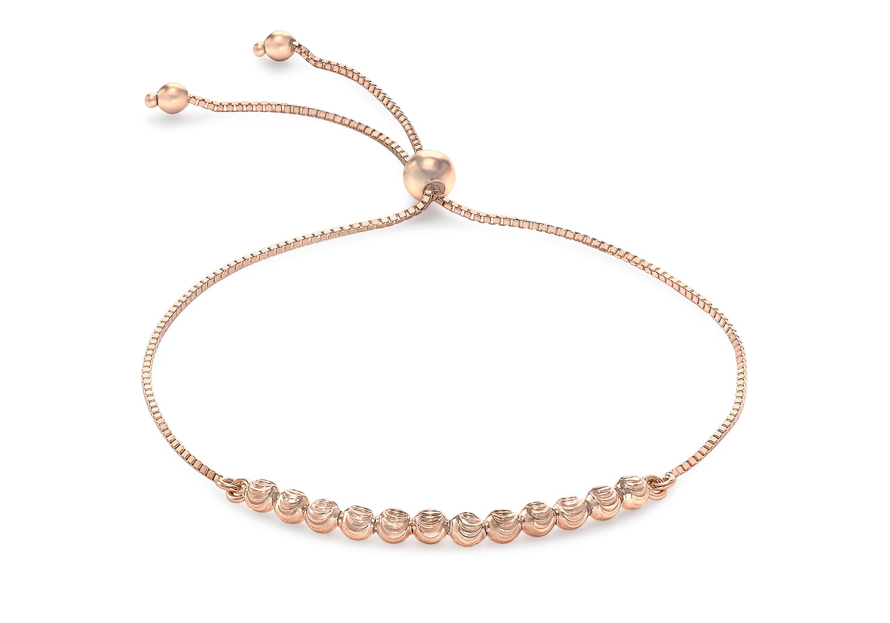Rose gold adjustable bracelet deals