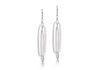 9ct White Gold Double Oval Drop Earrings