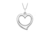 9ct White Gold Heart Pendant