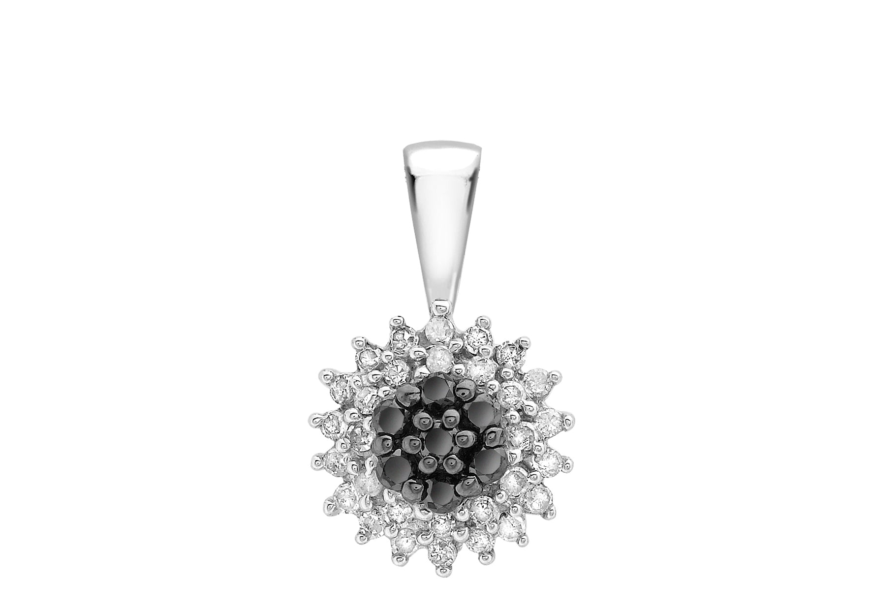 9ct Black & White Diamond pendant