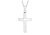 9ct White Gold 15mm x 25mm Cross Pendant