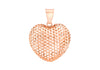 9ct Rose Gold 20mm x 20mm Mesh Heart Pendant