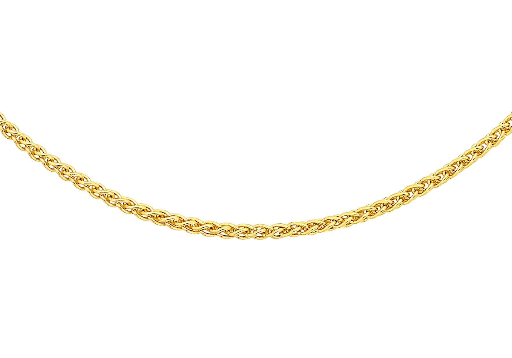 18ct Yellow Gold Slim Spiga Chain