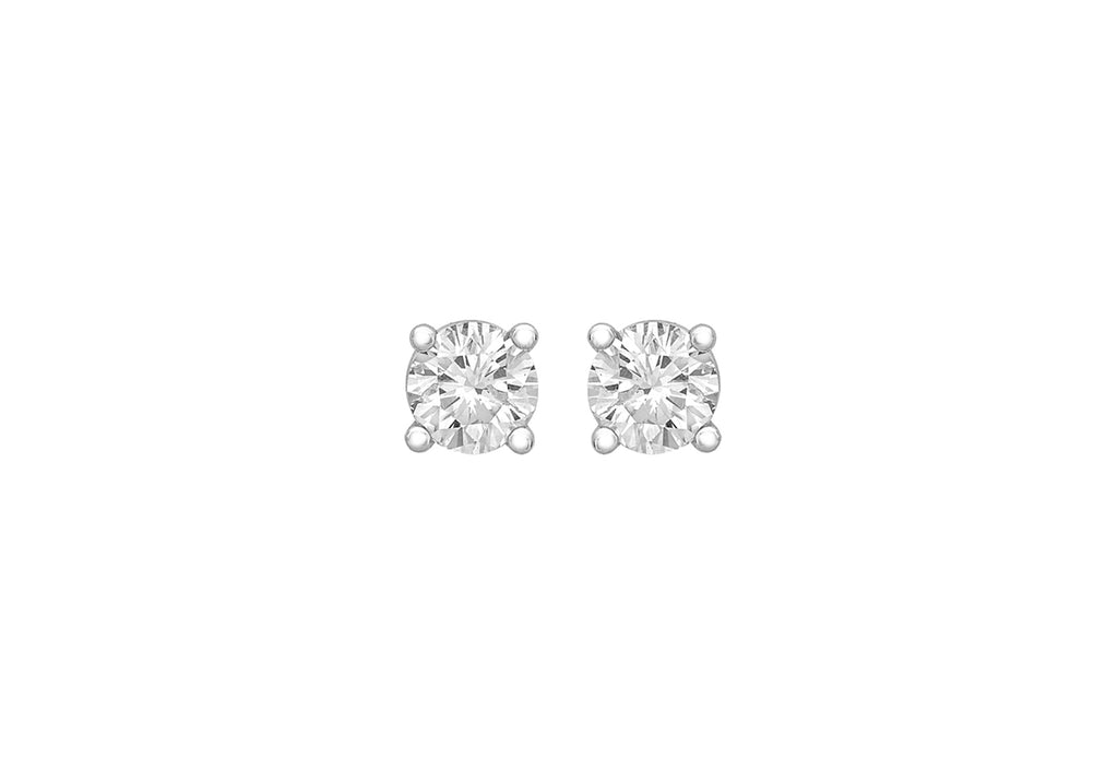18ct White Gold 0.25t Diamond 3mm Stud Earrings